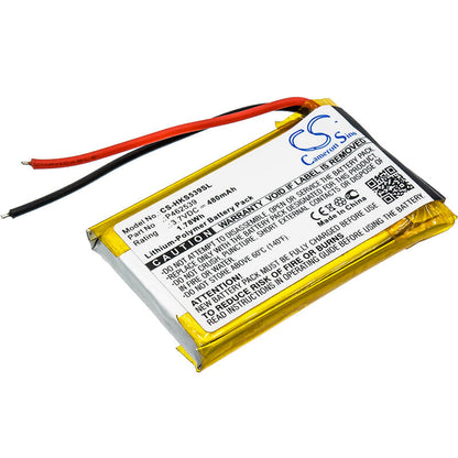 3.7V, 480mAh, Li-Polymer Battery fits Harman/kardon, Soho, 1.776Wh