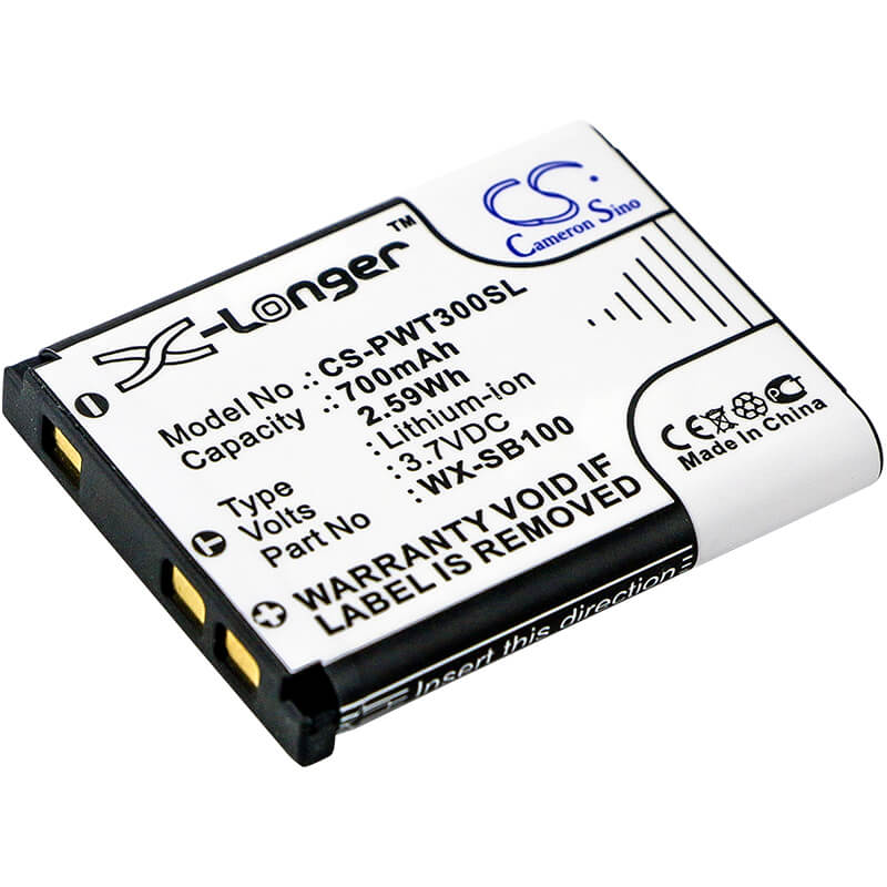 3.7V, 700mAh, Li-ion Battery fits Panasonic, Attune Ii Hd3, Wx-ch455, 2.59Wh