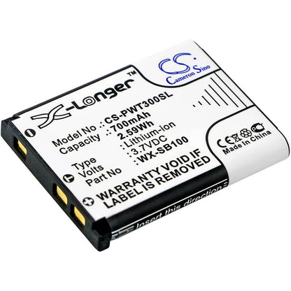 3.7V, 700mAh, Li-ion Battery fits Panasonic, Attune Ii Hd3, Wx-ch455, 2.59Wh
