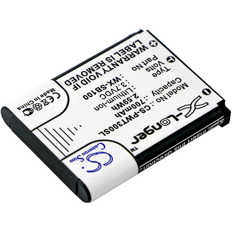 3.7V, 700mAh, Li-ion Battery fits Panasonic, Attune Ii Hd3, Wx-ch455, 2.59Wh