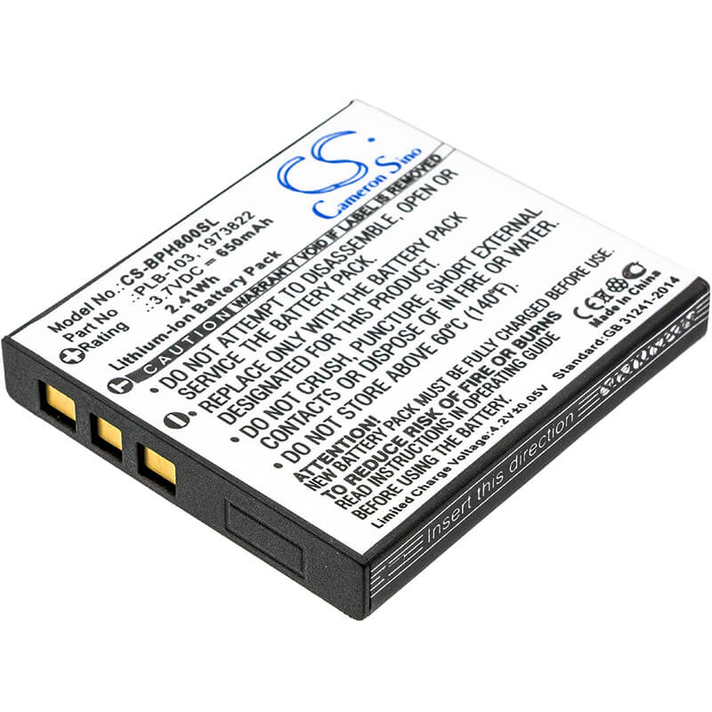 3.7V, 650mAh, Li-ion Battery fits Bang & Olufsen, Beoplay H7, Beoplay H8, 2.405Wh