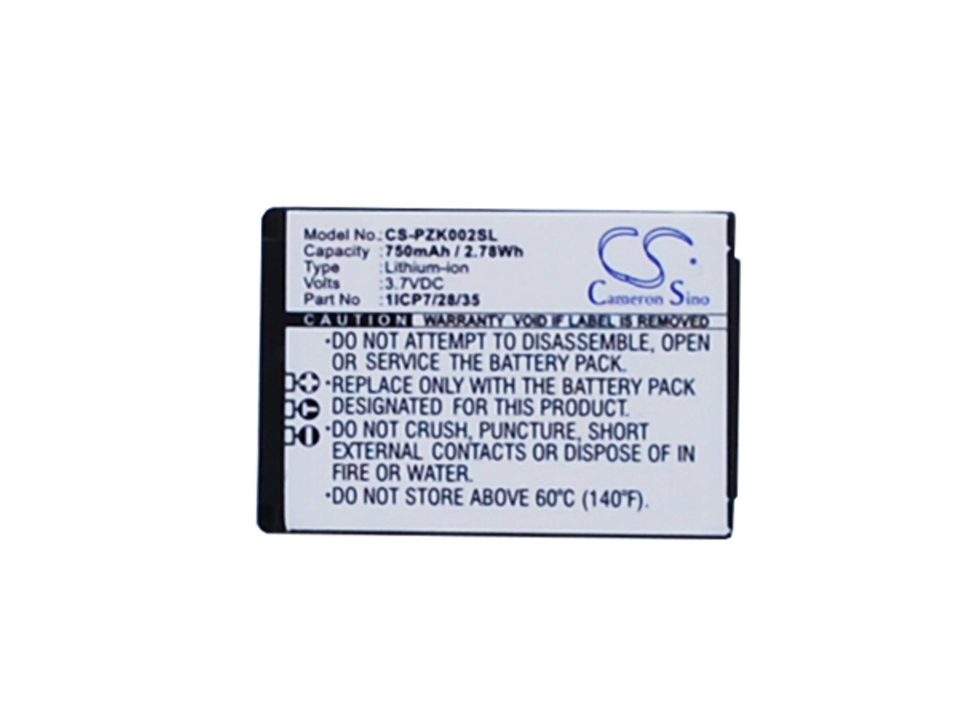 3.7V, 750mAh, Li-ion Battery fits Parrot, Zik 2.0, Zik 3.0, 2.775Wh