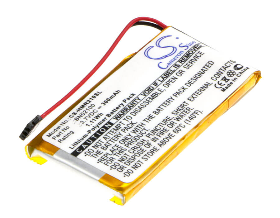 3.7V, 300mAh, Li-Polymer Battery fits Htc, Mini Bl R120 Bluetooth Media H, 1.11Wh