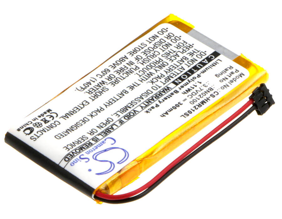 3.7V, 300mAh, Li-Polymer Battery fits Htc, Mini Bl R120 Bluetooth Media H, 1.11Wh