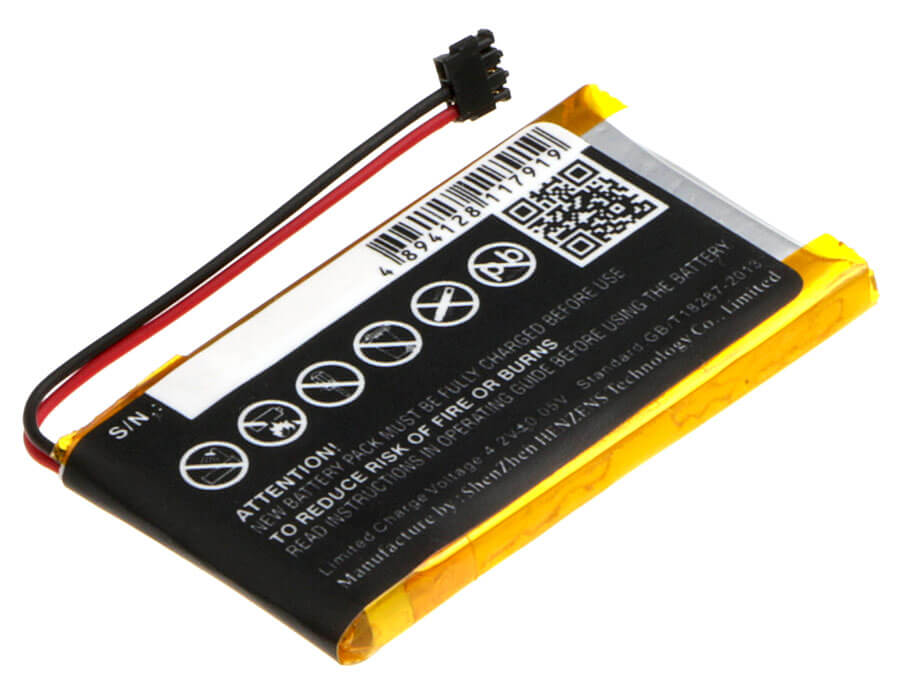 3.7V, 300mAh, Li-Polymer Battery fits Htc, Mini Bl R120 Bluetooth Media H, 1.11Wh