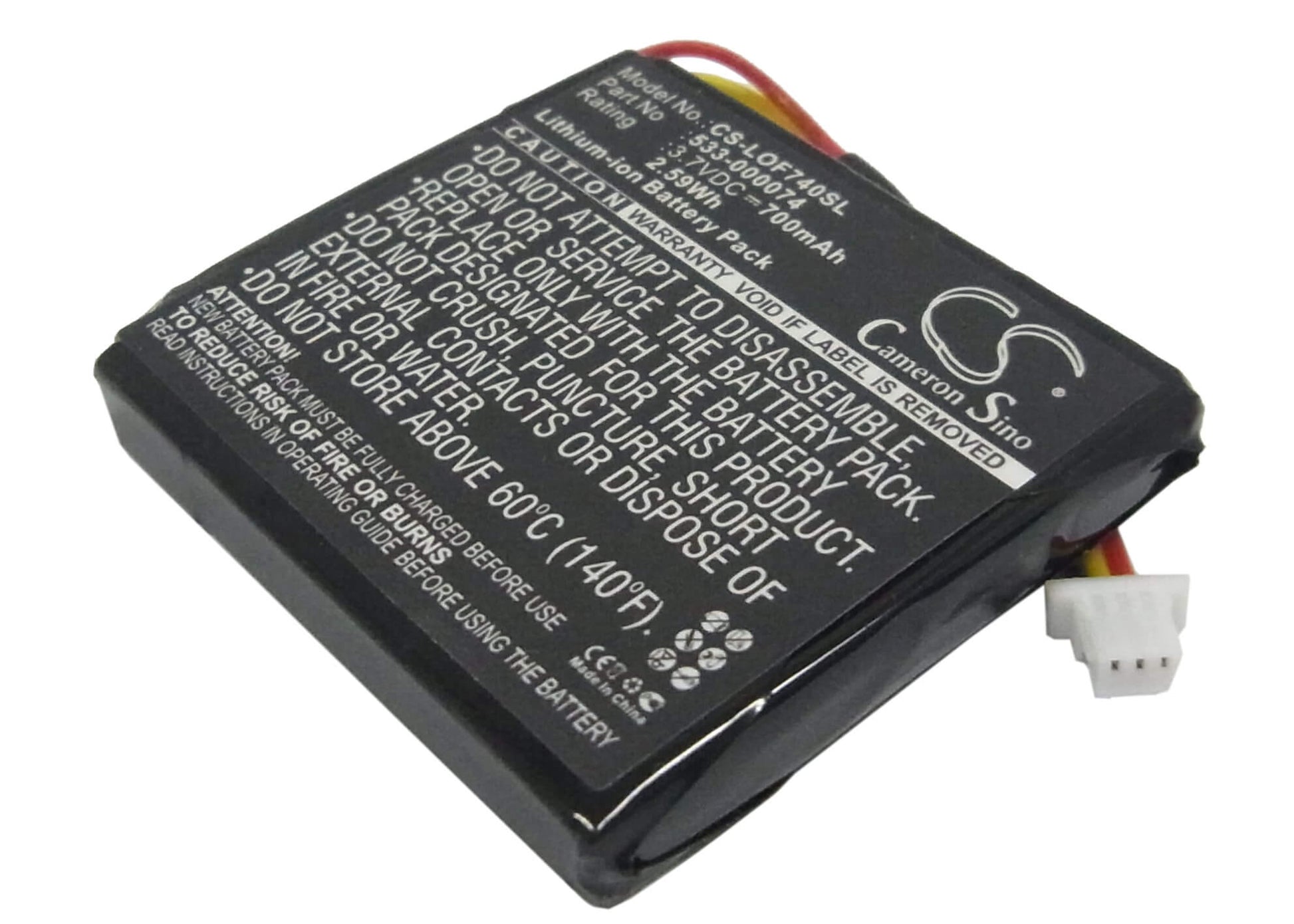 3.7V, 700mAh, Li-ion Battery fits Logitech, 981-000257, F540, 2.59Wh