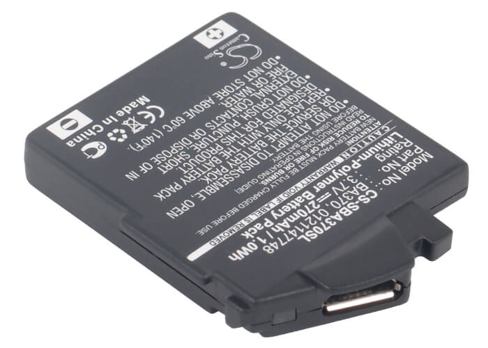 3.7V, 270mAh, Li-Polymer Battery fits Sennheiser, 450 Travel, 550 Travel, 0.999Wh