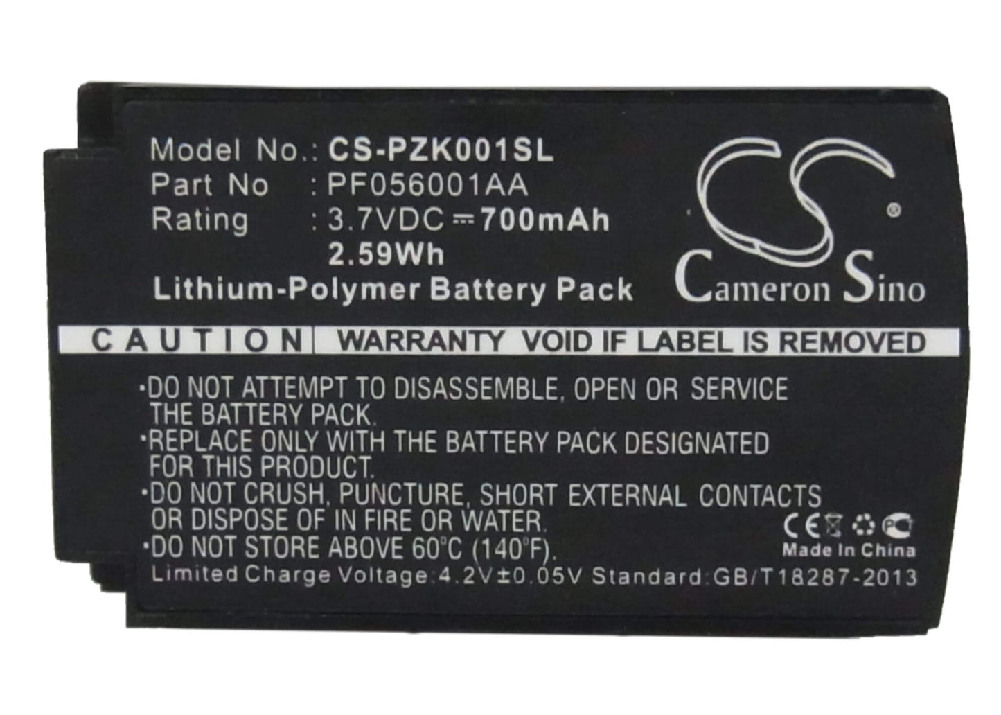3.7V, 700mAh, Li-Polymer Battery fits Parrot, Zik, 2.59Wh