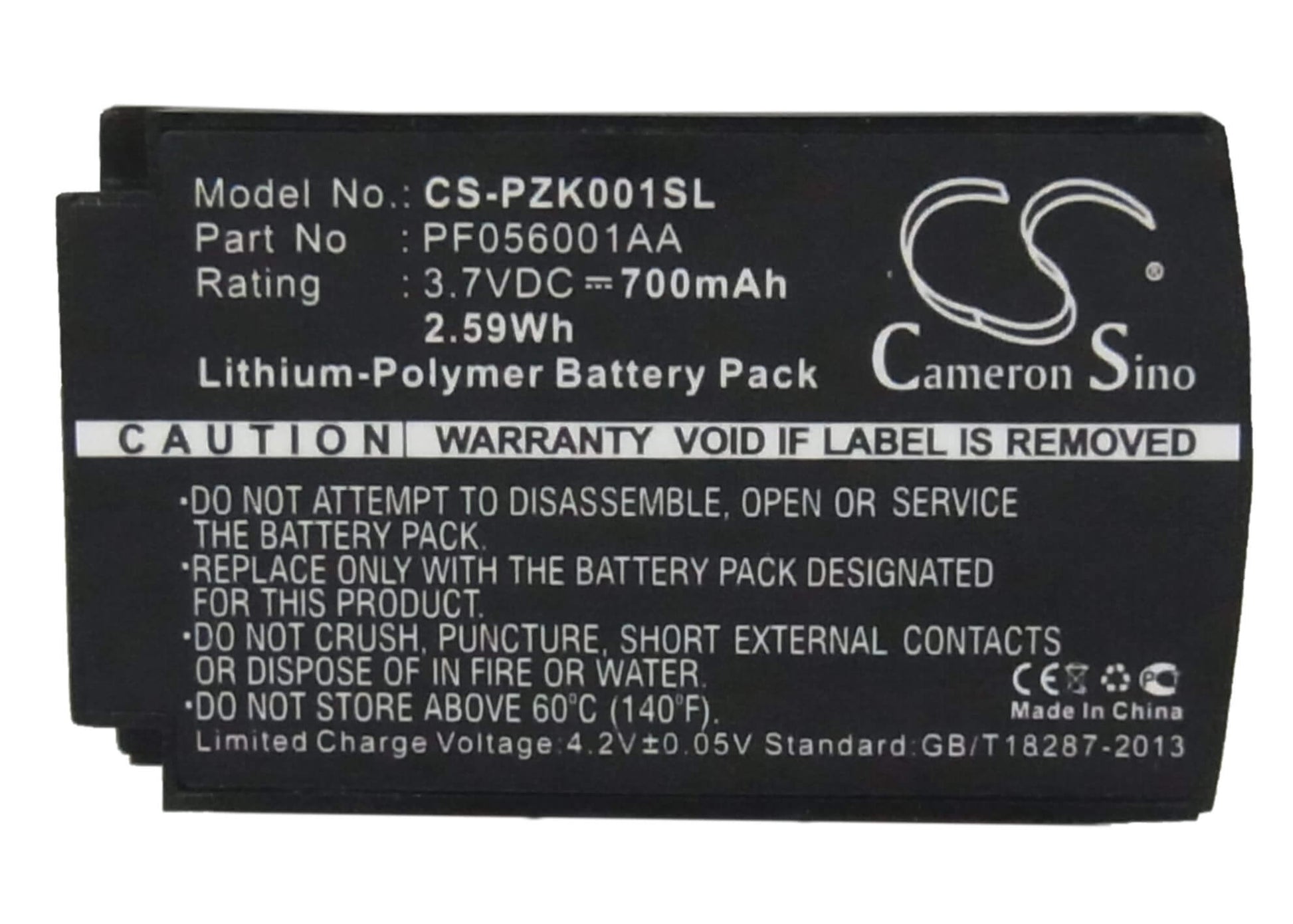 3.7V, 700mAh, Li-Polymer Battery fits Parrot, Zik, 2.59Wh