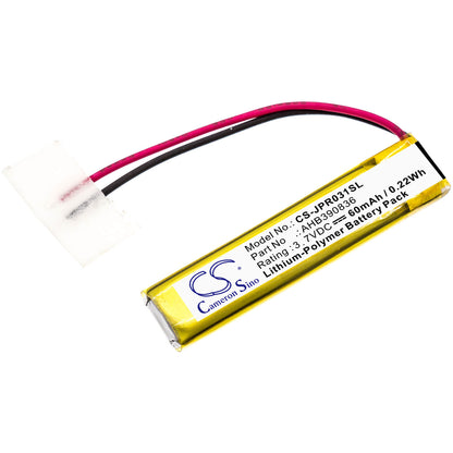 3.7V, 60mAh, Li-Polymer Battery fits Jabra, 100-55400000-02, 100-55400000-60, 0.222Wh