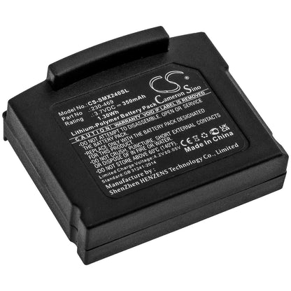 3.7V, 350mAh, Li-Polymer Battery fits Unisar, Dh900 Tv Listening, 1.295Wh