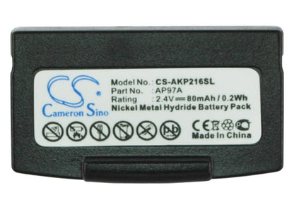2.4V, 80mAh, Ni-MH Battery fits Clarity, C120, 0.192Wh
