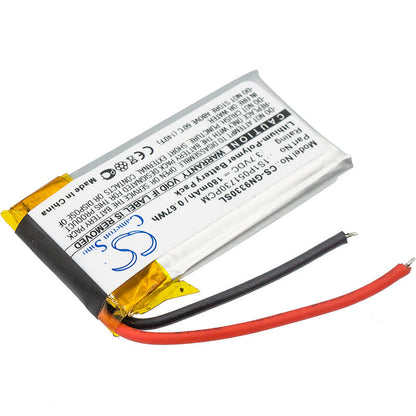 3.7V, 180mAh, Li-Polymer Battery fits Gn, Gn9330, Netcom 9330, 0.666Wh