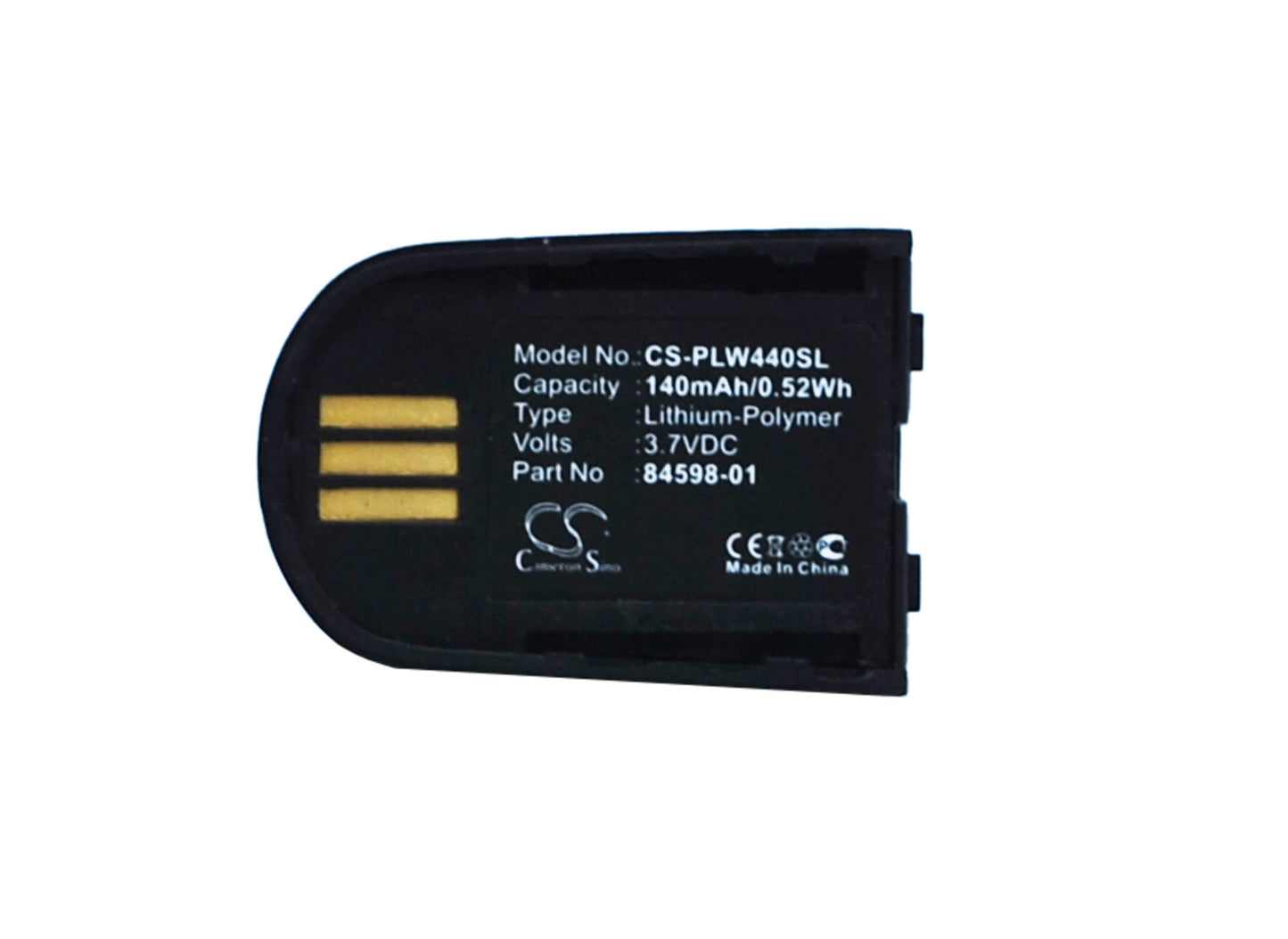 3.7V, 140mAh, Li-Polymer Battery fits Microsoft, Lync 2010, Office Communicator 2007, 0.518Wh