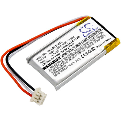 Wireless Headset 3.7V, 180mAh, Li-Polymer Battery fits Logitech, A-00031, G Pro Wireless, 0.666Wh