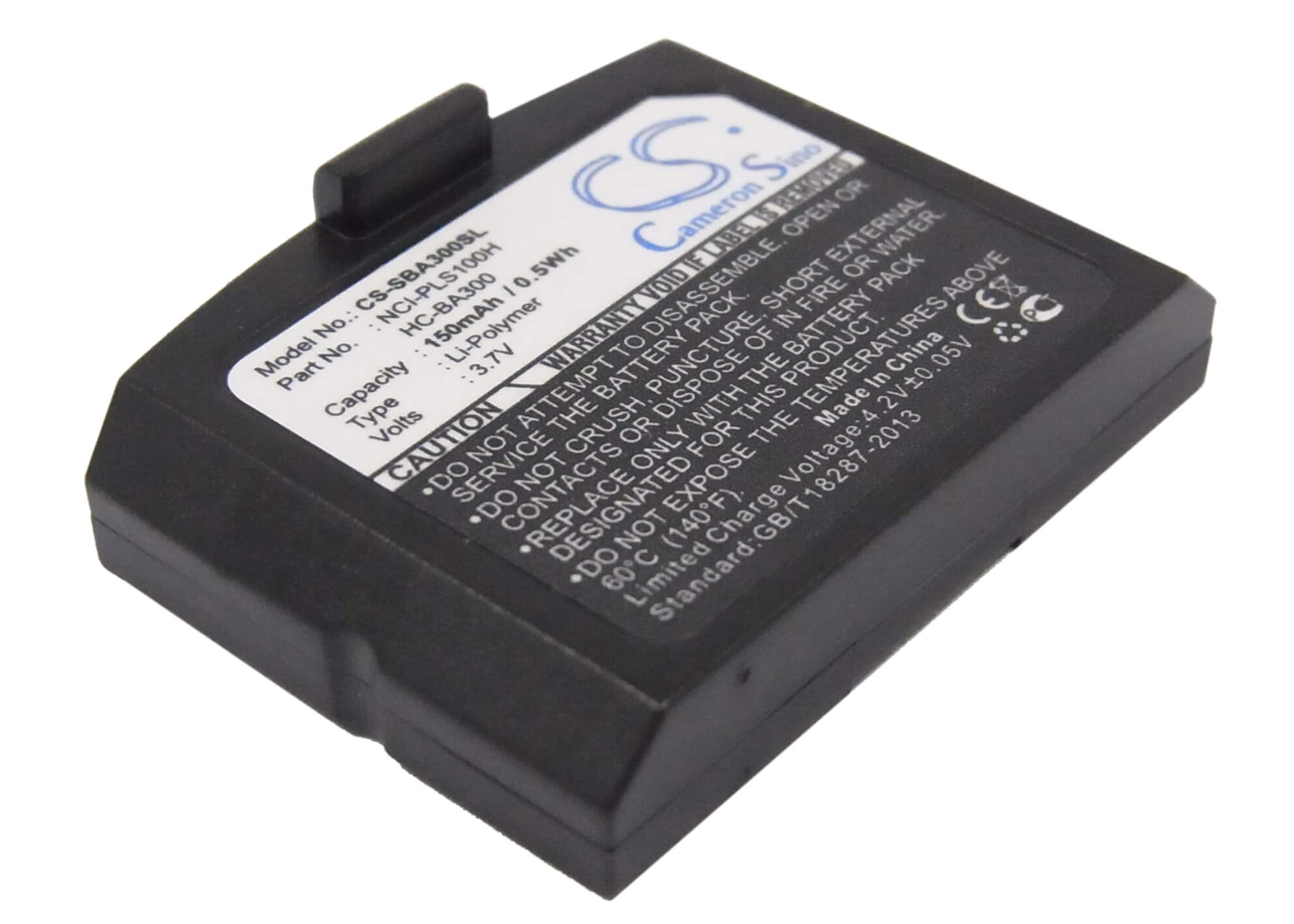 3.7V, 150mAh, Li-Polymer Battery fits Sennheiser, Is 410, Is410, 0.555Wh