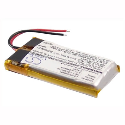 3.7V, 250mAh, Li-Polymer Battery fits Ultralife, Ubc005, Ubc581730, 0.925Wh