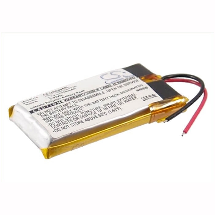 3.7V, 250mAh, Li-Polymer Battery fits Ultralife, Ubc005, Ubc581730, 0.925Wh