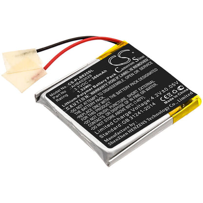 3.7V, 360mAh, Li-Polymer Battery fits Plantronics, Voyager Focus B825, Voyager Focus B825-m, 1.332Wh