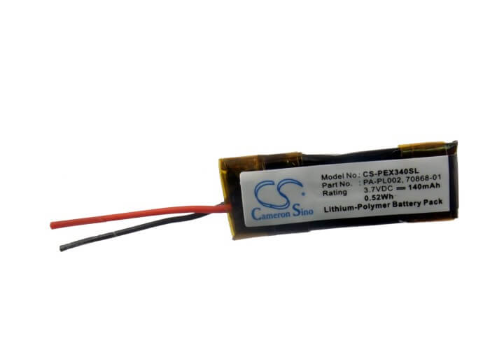 3.7V, 140mAh, Li-Polymer Battery fits Plantronics, Explorer 320, Explorer 330, 0.518Wh