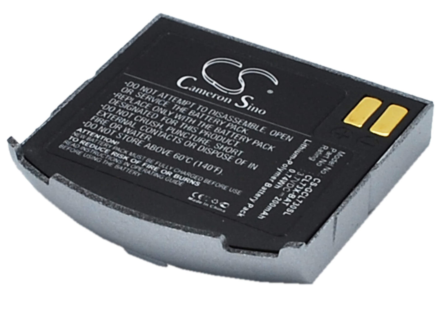 3.7V, 200mAh, Li-Polymer Battery fits Geemarc, Cl7300, Cl7300ad, 0.74Wh