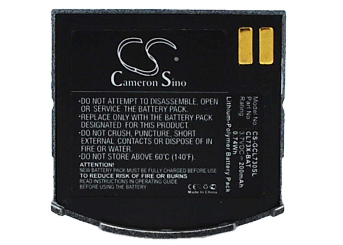 3.7V, 200mAh, Li-Polymer Battery fits Geemarc, Cl7300, Cl7300ad, 0.74Wh