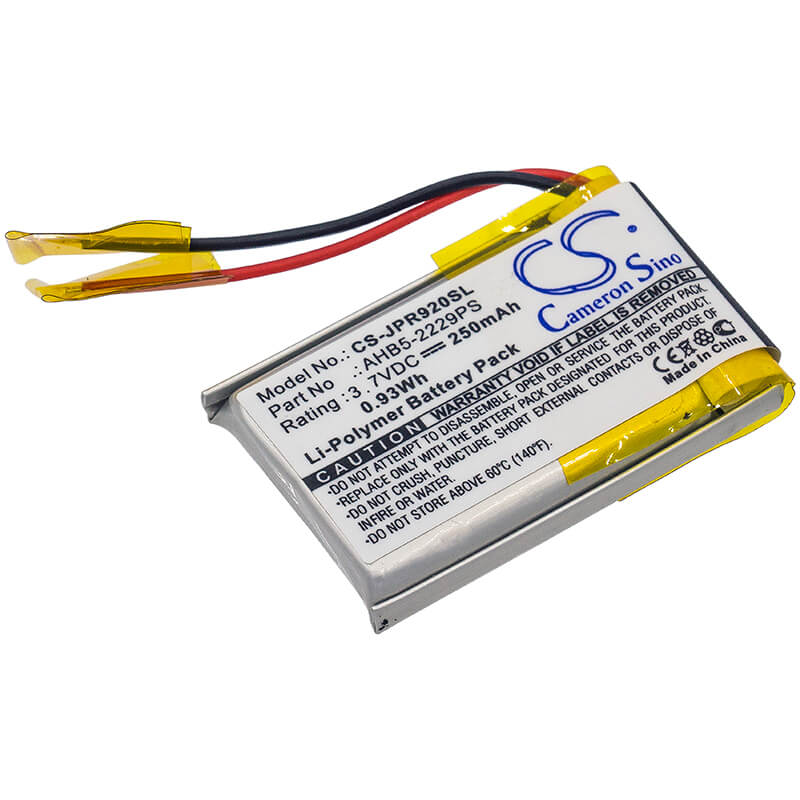 3.7V, 250mAh, Li-Polymer Battery fits Jabra, Pro 900, Pro 920, 0.925Wh