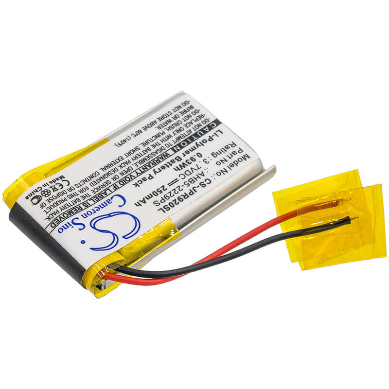3.7V, 250mAh, Li-Polymer Battery fits Jabra, Pro 900, Pro 920, 0.925Wh