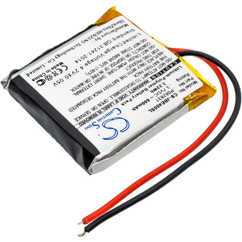 3.7V, 600mAh, Li-Polymer Battery fits Jbl, Synchros S400bt, Tune 500bt, 2.22Wh