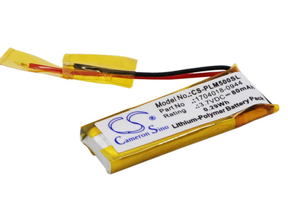 3.7V, 80mAh, Li-Polymer Battery fits Plantronics, Discovery 640e, Discovery 650e, 0.296Wh