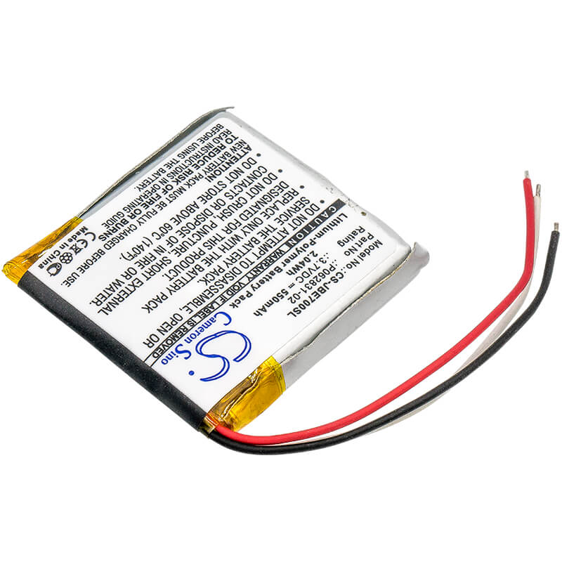 3.7V, 550mAh, Li-Polymer Battery fits Jbl, Everest 300, Everest 700, 2.035Wh