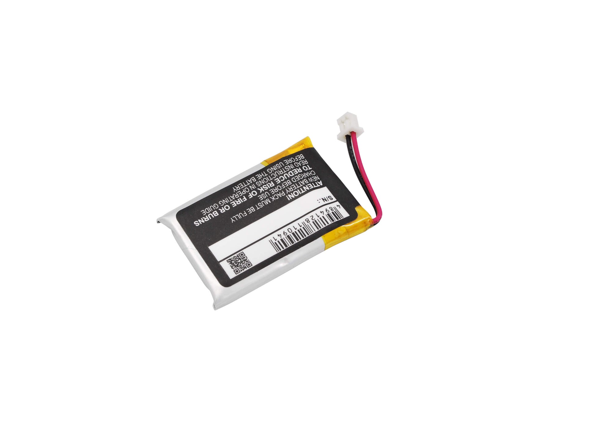 3.7V, 180mAh, Li-Polymer Battery fits Plantronics, Cs60, Hl10, 0.666Wh