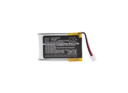 3.7V, 180mAh, Li-Polymer Battery fits Plantronics, Cs60, Hl10, 0.666Wh