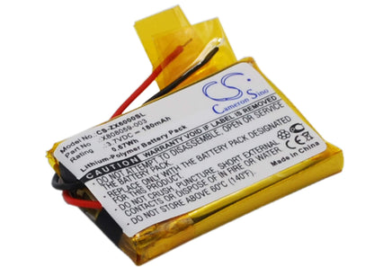 3.7V, 180mAh, Li-Polymer Battery fits Microsoft, Lifechat Zx-6000, 0.666Wh