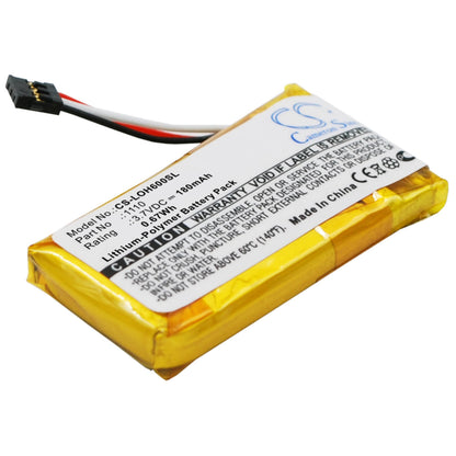 3.7V, 180mAh, Li-Polymer Battery fits Logitech, H600 981-000341, 0.666Wh