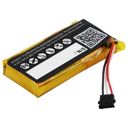 3.7V, 180mAh, Li-Polymer Battery fits Logitech, H600 981-000341, 0.666Wh