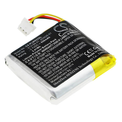 3.7V, 650mAh, Li-Polymer Battery fits Plantronics, B8200, Savi 8220, 2.405Wh
