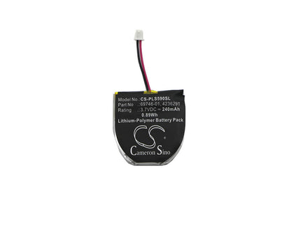 3.7V, 240mAh, Li-Polymer Battery fits Plantronics, Pulsar 590, Pulsar 590a, 0.888Wh