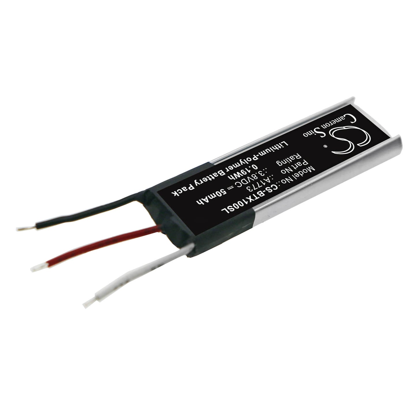 3.8V, 50mAh, Li-Polymer Battery fits Beats, Beats X, Mlye2ll/a, 0.19Wh