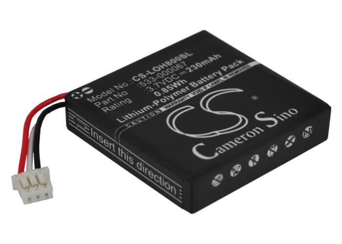 3.7V, 230mAh, Li-Polymer Battery fits Synergy, Ahb472625pst, 0.851Wh