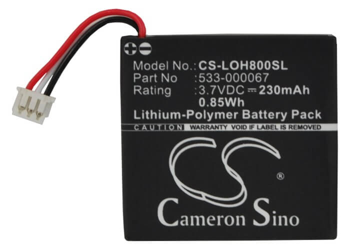 3.7V, 230mAh, Li-Polymer Battery fits Synergy, Ahb472625pst, 0.851Wh