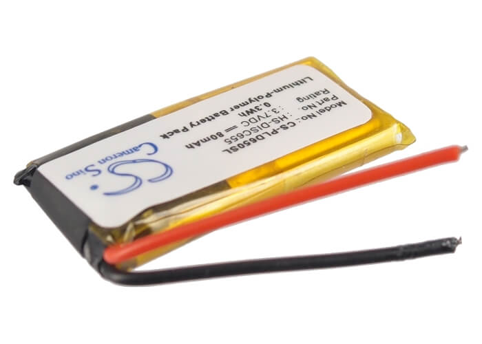 3.7V, 80mAh, Li-Polymer Battery fits Plantronics, Discovery 610, Discovery 640, 0.296Wh