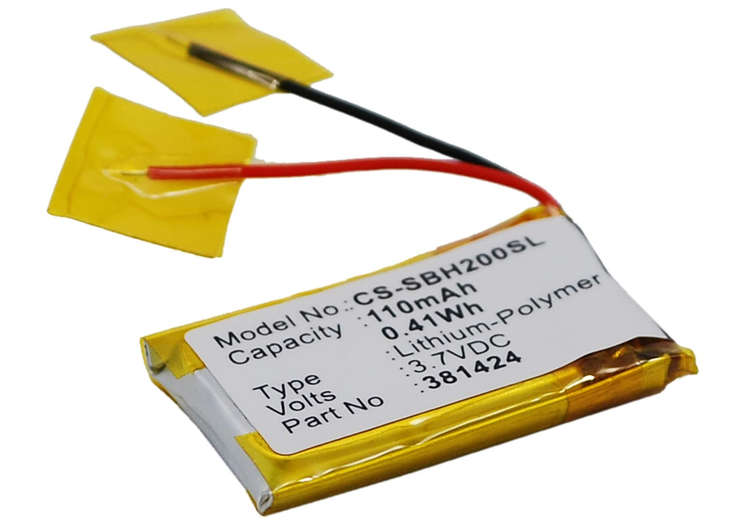3.7V, 110mAh, Li-Polymer Battery fits Sony, Sbh-20, 0.407Wh