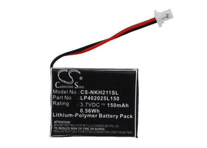 3.7V, 150mAh, Li-Polymer Battery fits Nokia, Hs-21w, 0.555Wh