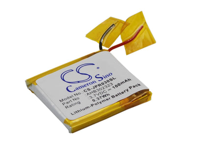 3.7V, 100mAh, Li-Polymer Battery fits Jabra, Bt3030, Street2, 0.37Wh