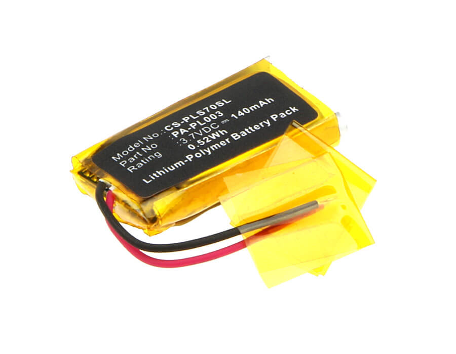 3.7V, 140mAh, Li-Polymer Battery fits Plantronics, Avaya Awh75n, Awh75n, 0.518Wh