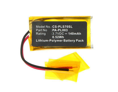 3.7V, 140mAh, Li-Polymer Battery fits Plantronics, Avaya Awh75n, Awh75n, 0.518Wh