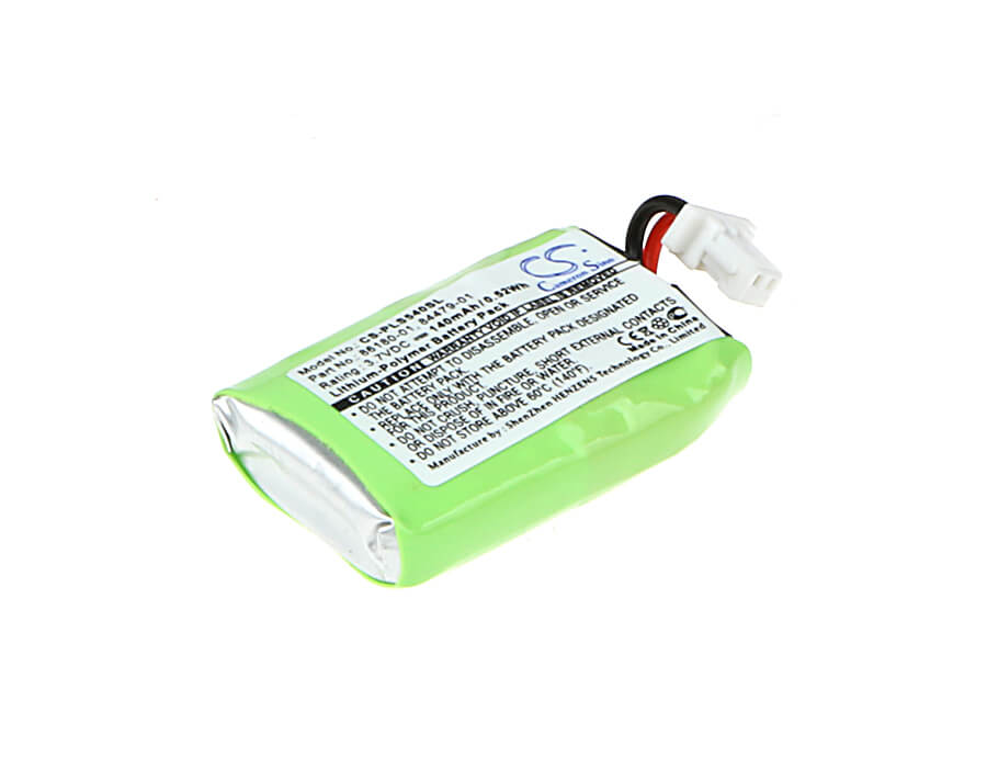 3.7V, 140mAh, Li-Polymer Battery fits Plantronics, Cs540, Cs540a, 0.518Wh