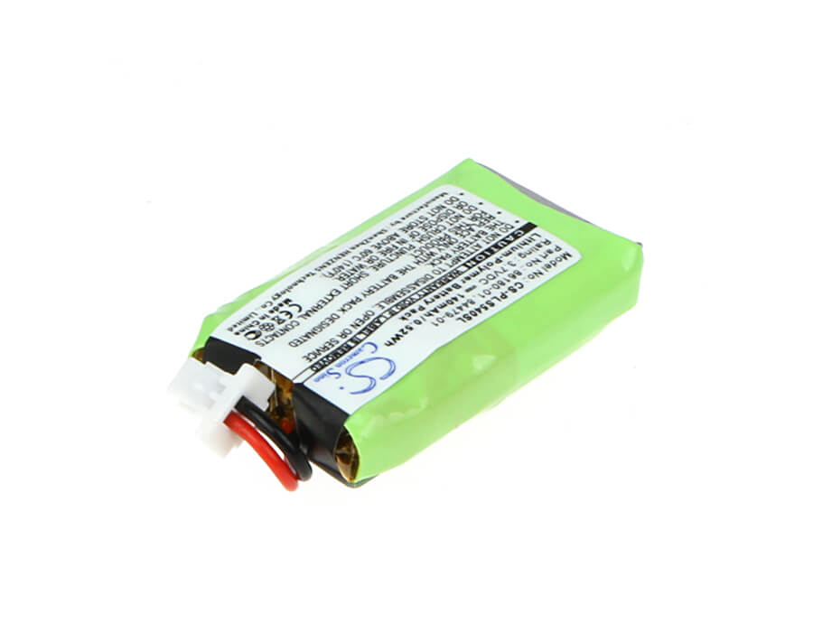 3.7V, 140mAh, Li-Polymer Battery fits Plantronics, Cs540, Cs540a, 0.518Wh