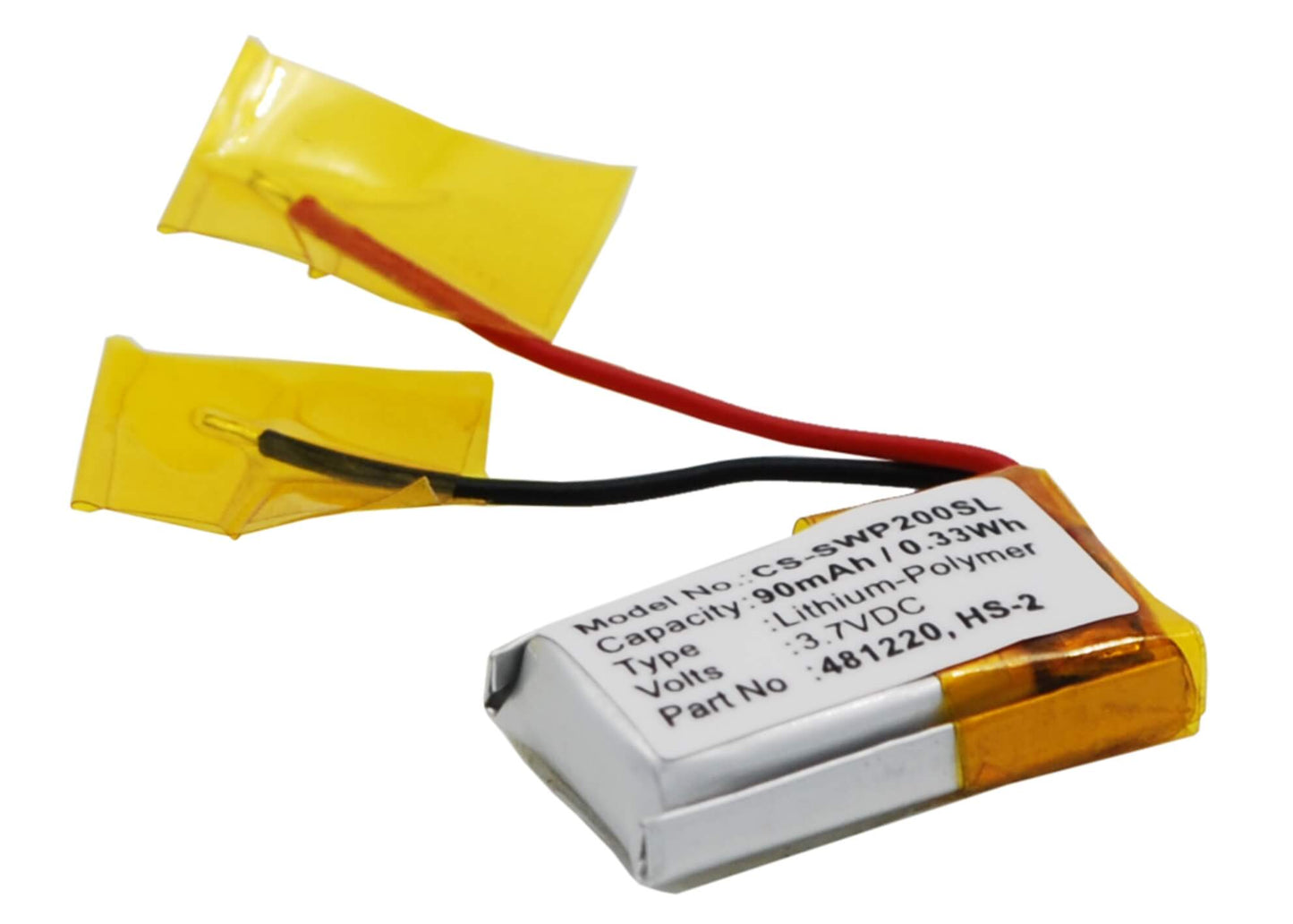 3.7V, 90mAh, Li-Polymer Battery fits Samsung, Wep-200, Wep-210, 0.333Wh